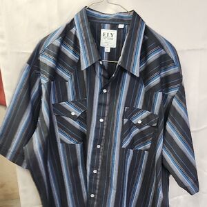 Mens Ely Cattleman Short Sleeve Snap 3XLT